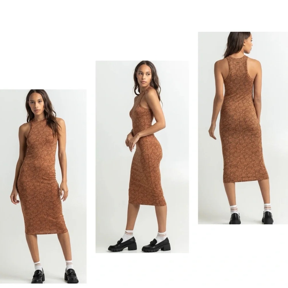 BILLABONG Cheetah Tomboy Tank Leopard Midi Dress Size Small New with Tag - Picture 7 of 7